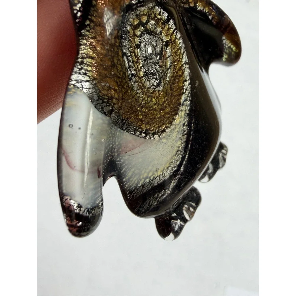 Art Glass Penguin Pendant Unisex OS‎ Black Gold Silver